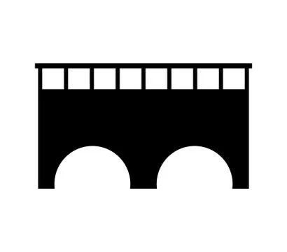 Bridge icon on white background Stock Illustration