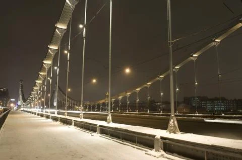 Bridge with illumination Foto stock