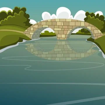 The Bridge Stock Illustration