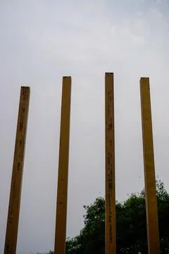 Bridge iron pillars Stock Photos