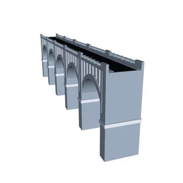 Bridge. Isolated on white background. Vector illustration. Stock Illustration