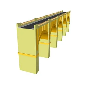 Bridge. Isolated on white background. Vector illustration. Иллюстрация