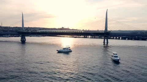 Bridge in Istanbul, Turkey. Stock Footage 194512445