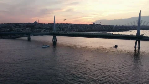 Bridge in Istanbul, Turkey. Stock Footage 194512588