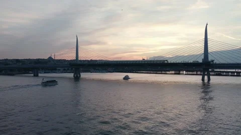 Bridge in Istanbul, Turkey. Stock Footage 194512592