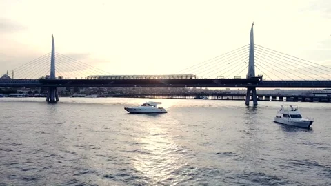 Bridge in Istanbul, Turkey. Stock Footage 194549259