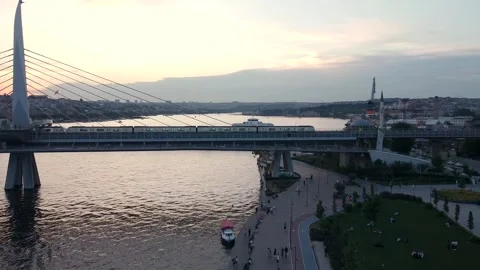 Bridge in Istanbul, Turkey. Stock Footage 194553122