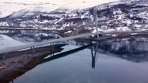 Bridge in Kåfjord, Alta Video stock 146752780