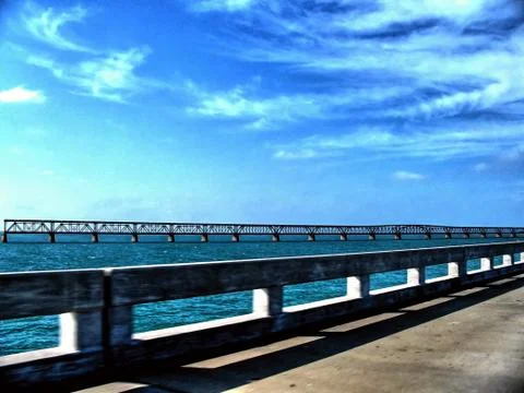 Bridge of the Key West as a Connection Between Islands in Florida in USA in Nort Stock Photos