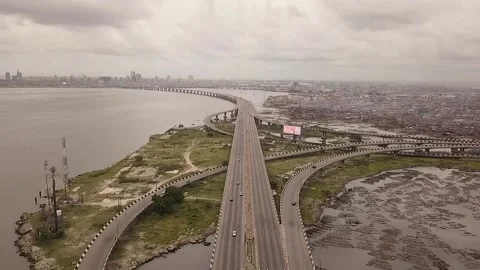 Bridge in Lagos Stock Footage 199423681
