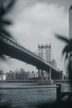 Bridge by lake Foto stock