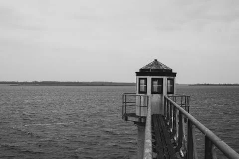 Bridge to the lighthouse Stock Photos