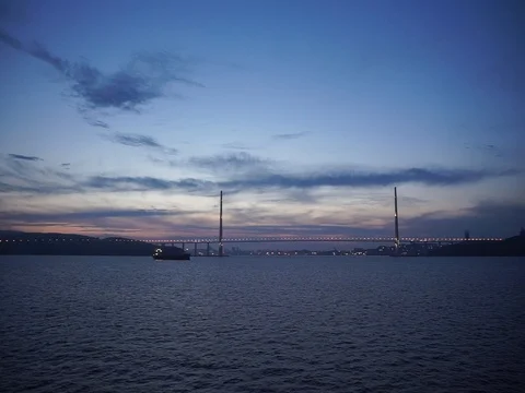 The bridge in lights Vídeo Stock 80519941