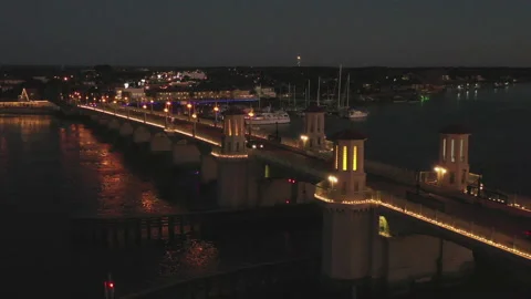 Bridge of Lions Night of Lights Vídeos de archivo 155132029