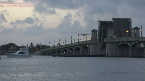 Bridge of Lions in St. Augustine Florida. Exclusive Stock Footage 195952957