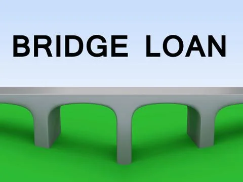 BRIDGE LOAN concept Ilustración de archivo