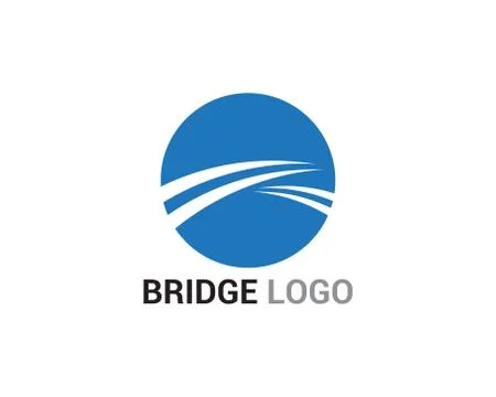 Bridge logo and symbol vector template building Ilustración de archivo