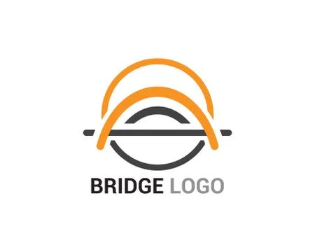Bridge logo and symbol vector template building Ilustración de archivo