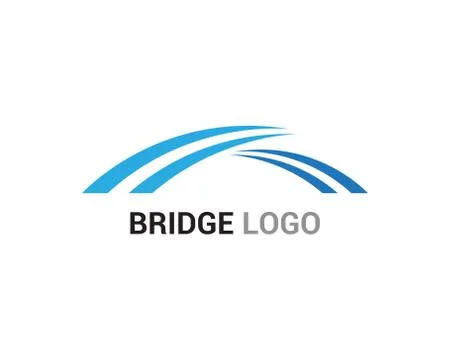 Bridge logo and symbol vector template building Ilustración de archivo