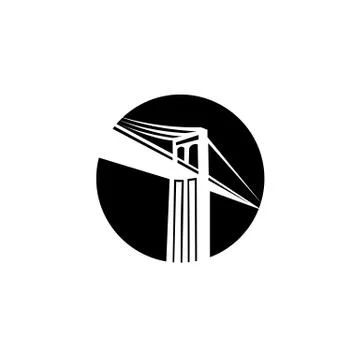 Bridge logo design emblem template Stock Illustration