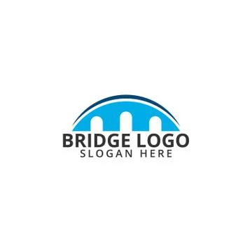 Bridge logo icon template Illustrazione stock