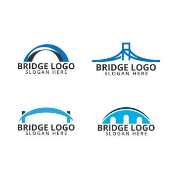 Bridge logo icon template Stock Illustration