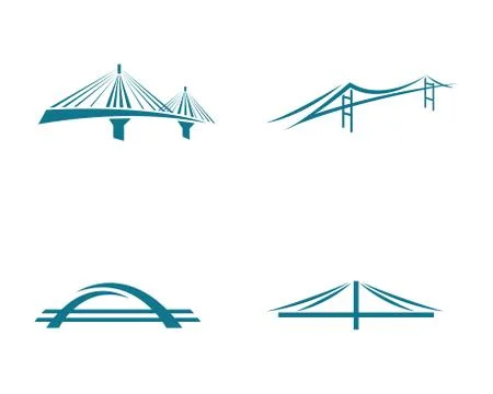 Bridge Logo Template vector icon Stock Illustration