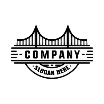 Bridge logo. Vector and illustration. Stock Illustration