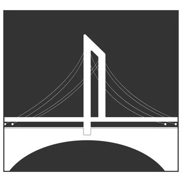 Bridge logo vector illustration Stock Illustration