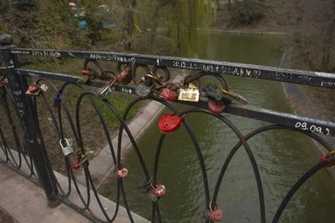 Bridge of lovers, castles of lovers Stock Photos