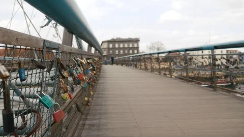 Bridge of Lovers Stock Footage 105501137