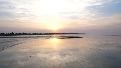 On bridge, low tide is coming Stock Footage 113330464
