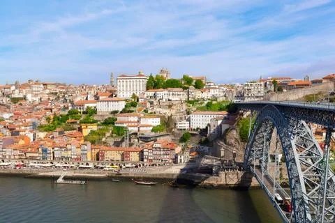 Bridge of luis i over douro river , porto, portugal Fotos Stock