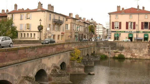 Bridge in Luneville Stockbeeldmateriaal 520884