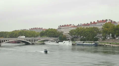 Bridge in Lyon Stock Footage 162768038