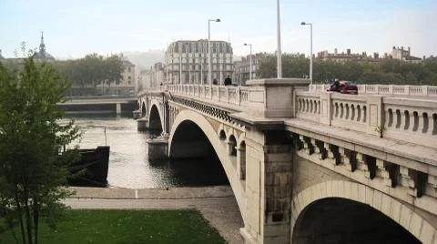 Bridge in Lyon Foto stock