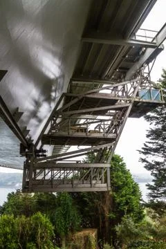 Bridge maintenance platform Stock Photos