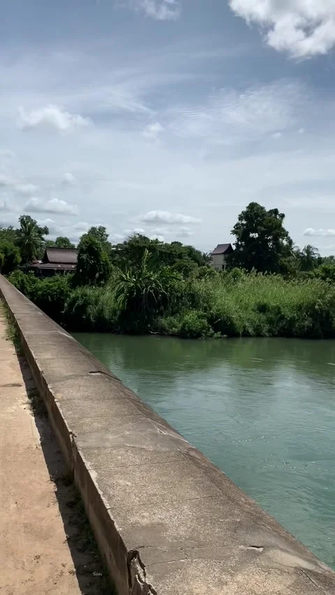 Bridge on the Mekong river in Don Det island 動画素材 343157845