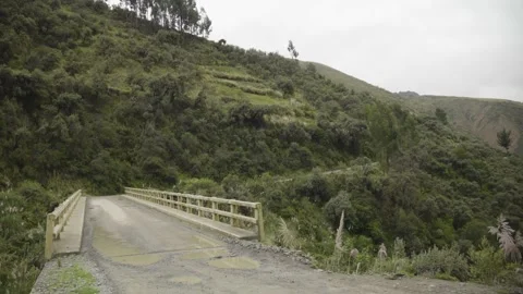 Bridge in the middle of the mountain, Tunari Cochabamba Stock Footage 272345376