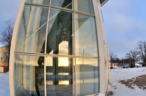 Bridge in a mirror Stock Photos