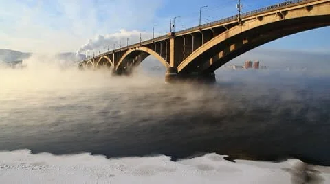 Bridge, mist 004 Stock Footage 10763392