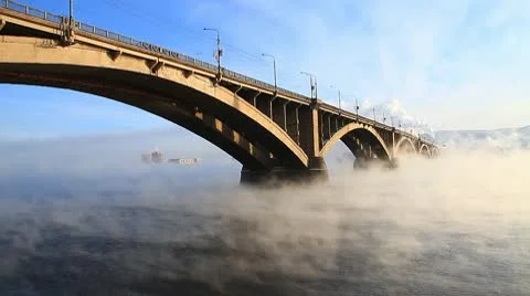 Bridge, mist 005 Video stock 10763894
