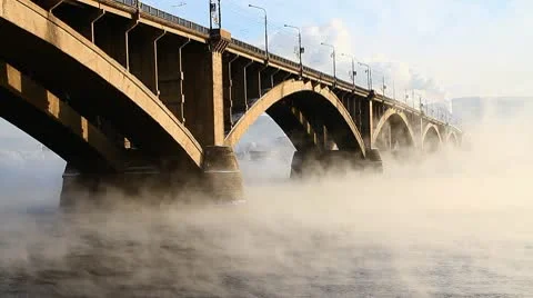 Bridge, mist 006 Video stock 10763410