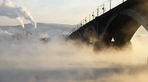 Bridge, mist 011 Video stock 10764222