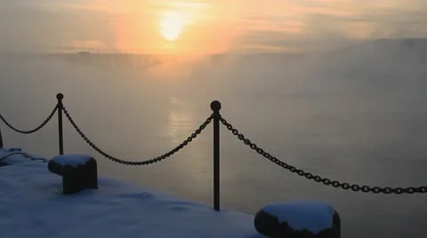 Bridge, mist 015 Stock Footage 10764392