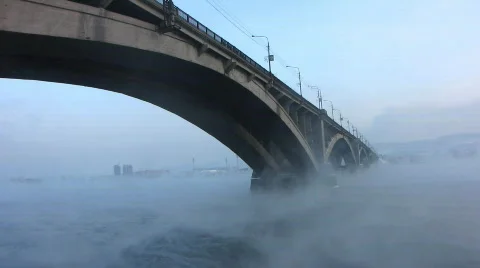 Bridge, mist, 2 Stock Footage 644238