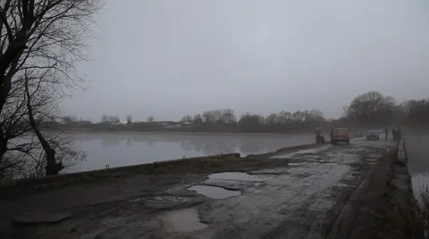 Bridge in the mist Video stock 48897360