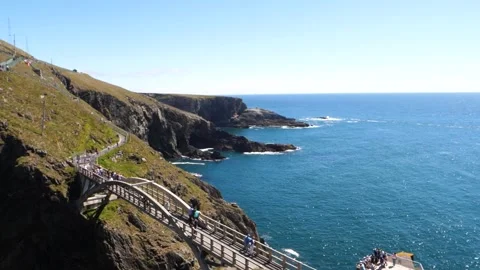 The bridge at Mizen Head, Cork, Ireland Stock Footage 303599019