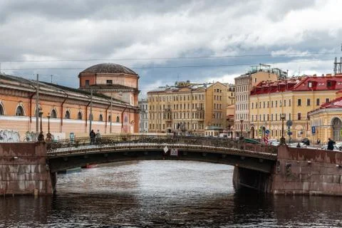 Bridge on the Moika. Stock Photos