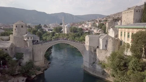 Bridge of Mostar Stock Footage 128120436